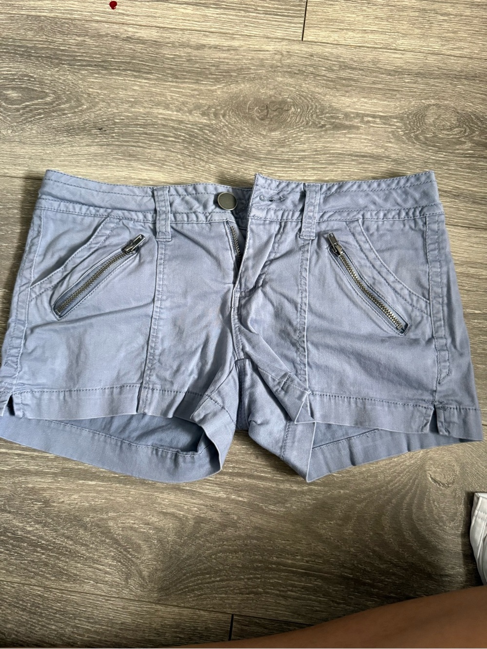 BKE Light Blue Women's Zip Pocket Shorts